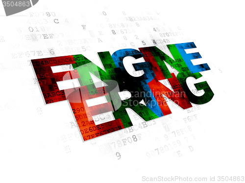 Image of Science concept: Engineering on Digital background