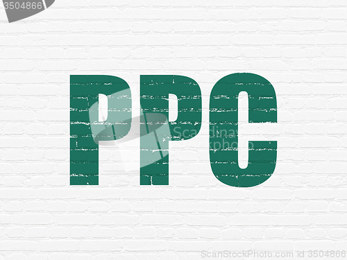 Image of Marketing concept: PPC on wall background