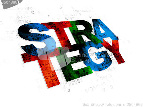 Image of Finance concept: Strategy on Digital background