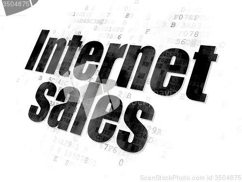 Image of Marketing concept: Internet Sales on Digital background