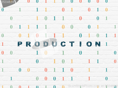 Image of Business concept: Production on wall background