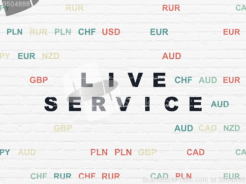 Image of Finance concept: Live Service on wall background