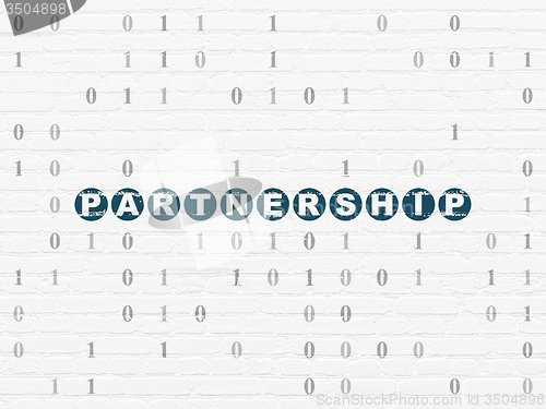 Image of Finance concept: Partnership on wall background