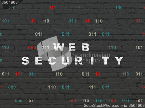 Image of Web development concept: Web Security on wall background