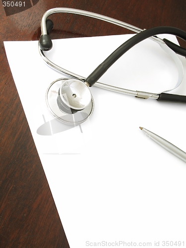 Image of Stethoscope on desk - 1