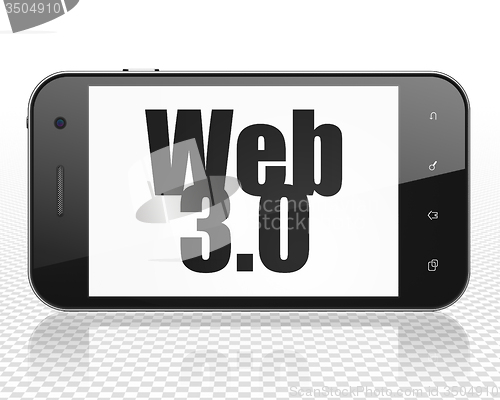 Image of Web design concept: Smartphone with Web 3.0 on display