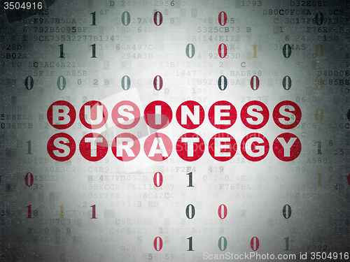 Image of Finance concept: Business Strategy on Digital Paper background