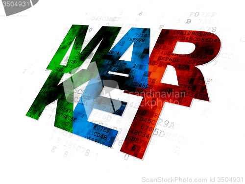 Image of Advertising concept: Market on Digital background