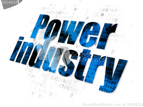 Image of Industry concept: Power Industry on Digital background