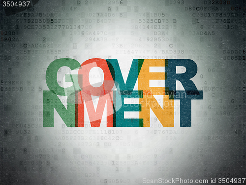 Image of Politics concept: Government on Digital Paper background