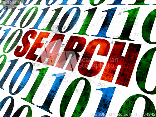 Image of Web development concept: Search on Digital background
