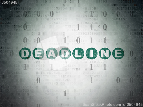 Image of Business concept: Deadline on Digital Paper background