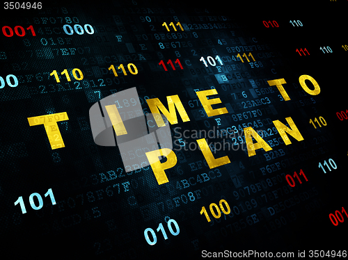 Image of Timeline concept: Time to Plan on Digital background
