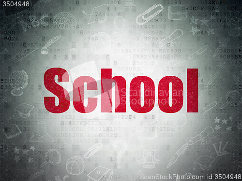 Image of Education concept: School on Digital Paper background