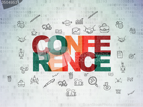 Image of Business concept: Conference on Digital Paper background