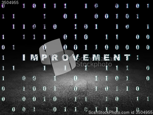Image of Finance concept: Improvement in grunge dark room