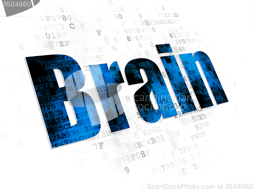 Image of Medicine concept: Brain on Digital background