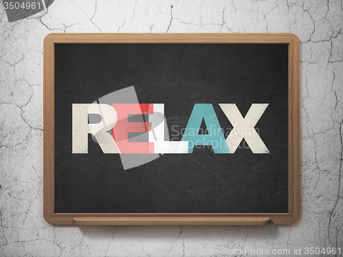 Image of Travel concept: Relax on School Board background