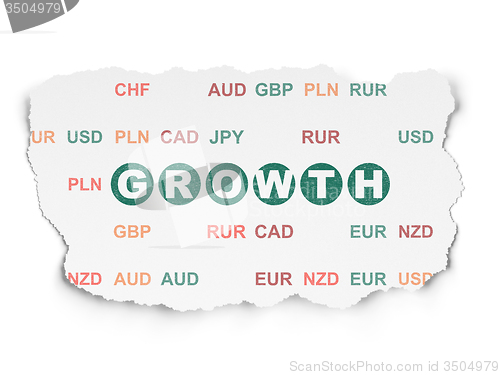 Image of Business concept: Growth on Torn Paper background