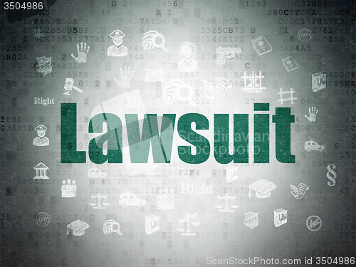 Image of Law concept: Lawsuit on Digital Paper background