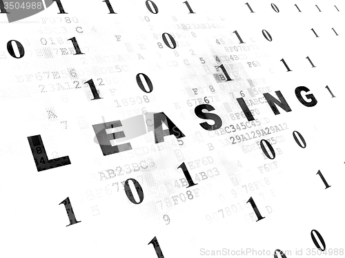 Image of Finance concept: Leasing on Digital background