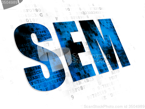 Image of Marketing concept: SEM on Digital background