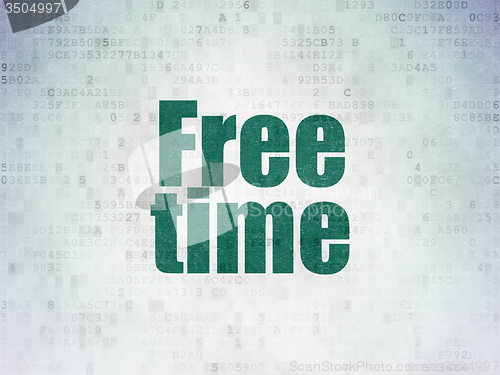 Image of Timeline concept: Free Time on Digital Paper background