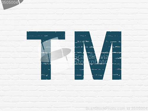 Image of Law concept: Trademark on wall background