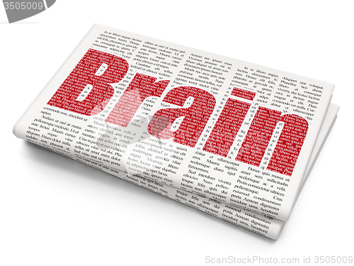 Image of Healthcare concept: Brain on Newspaper background