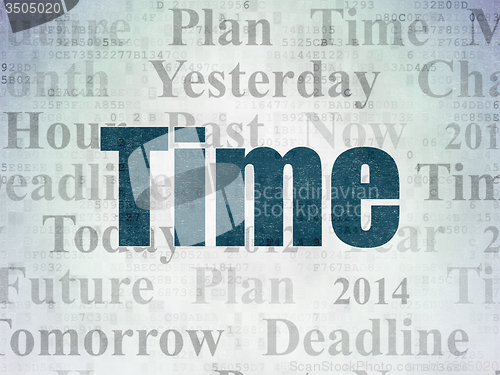 Image of Time concept: Time on Digital Paper background