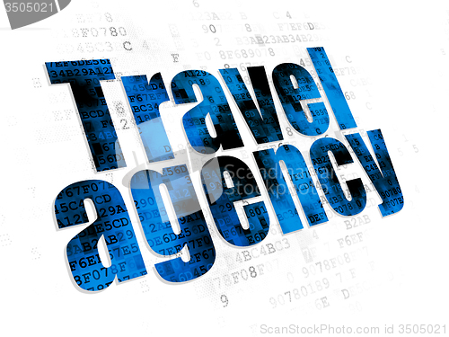 Image of Travel concept: Travel Agency on Digital background
