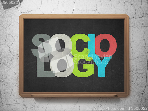 Image of Education concept: Sociology on School Board background