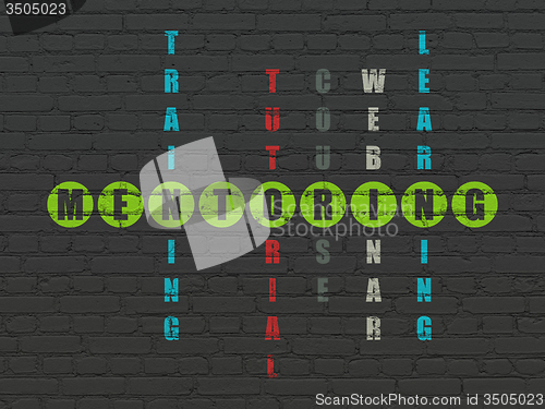 Image of Education concept: Mentoring in Crossword Puzzle