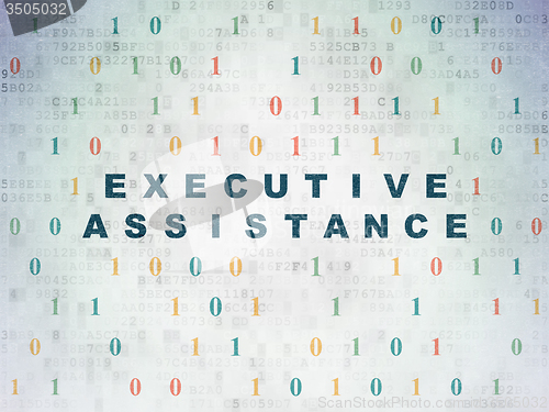 Image of Business concept: Executive Assistance on Digital Paper background