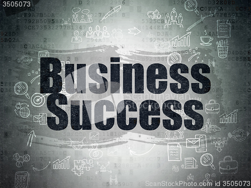 Image of Finance concept: Business Success on Digital Paper background