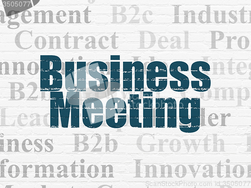 Image of Business concept: Business Meeting on wall background
