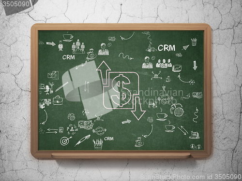 Image of Business concept: Finance on School Board background