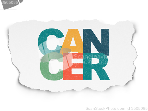 Image of Healthcare concept: Cancer on Torn Paper background