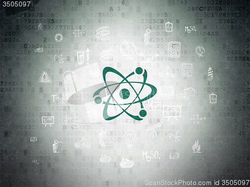 Image of Science concept: Molecule on Digital Paper background