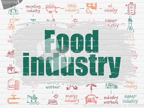 Image of Manufacuring concept: Food Industry on wall background