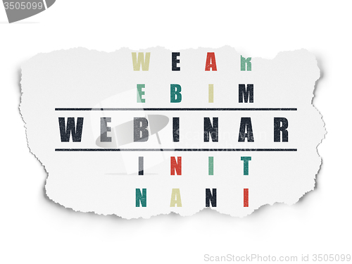 Image of Learning concept: Webinar in Crossword Puzzle