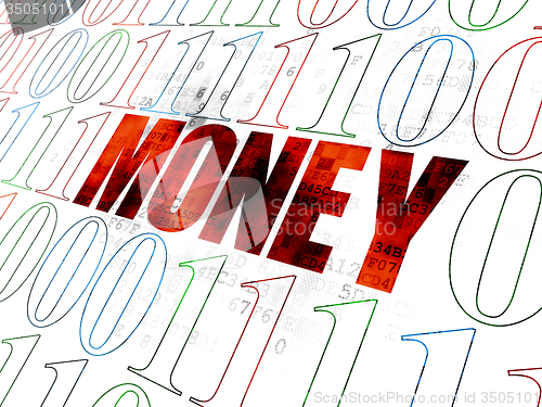 Image of Business concept: Money on Digital background