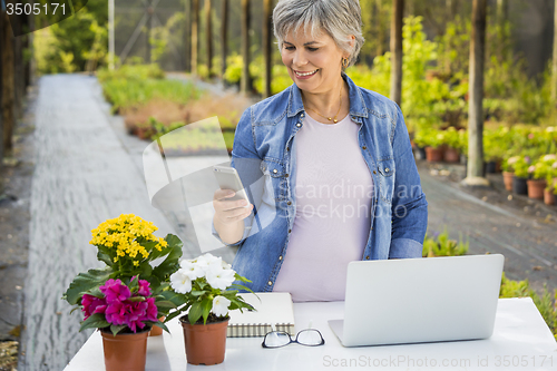 Image of Working in a flower shop