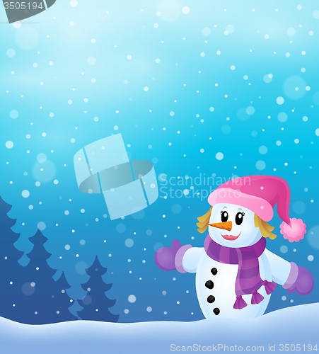 Image of Winter snowwoman topic image 4