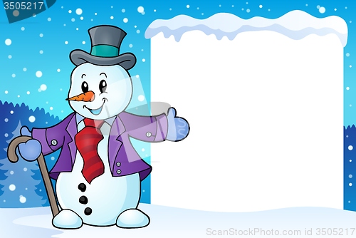 Image of Frame with snowman topic 2