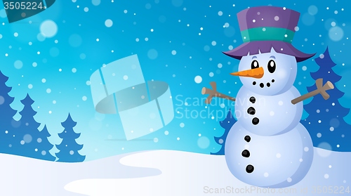 Image of Winter snowman topic image 5