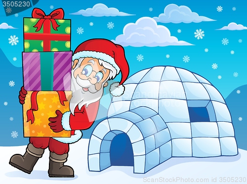 Image of Igloo with Santa Claus theme 1