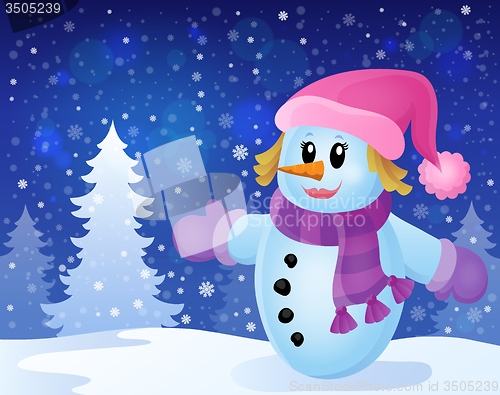 Image of Winter snowwoman topic image 3