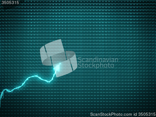 Image of Blue trend graph as symbol of economic or business growth