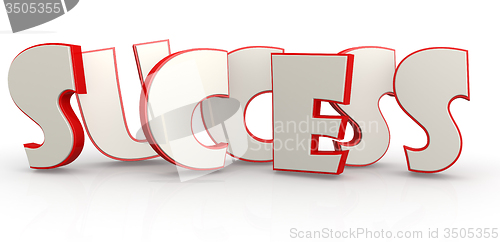 Image of Success word with white background